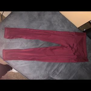 Maroon High Waisted Leggings